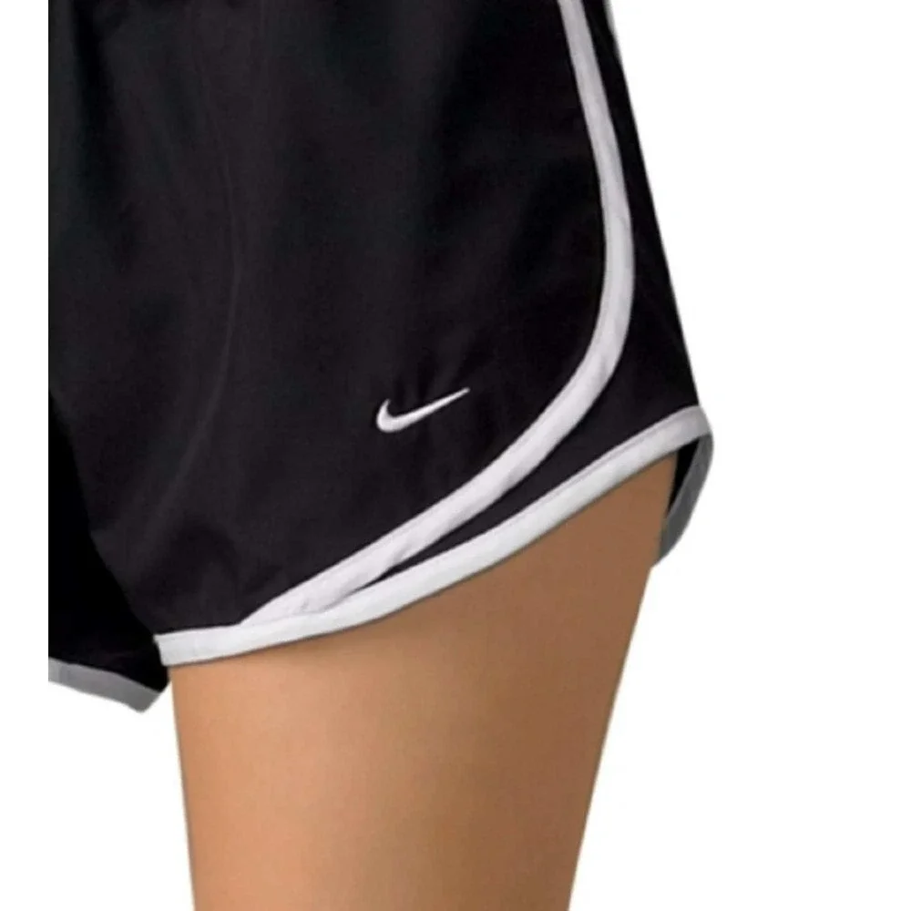 Nike Tempo Running Shorts Womens Black White Mesh Athletic Activewear Sm /#26330